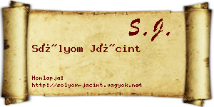Sólyom Jácint névjegykártya
